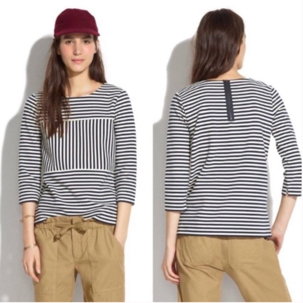 Madewell Gallerist Ponte Striped Top